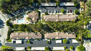 Drone view of property